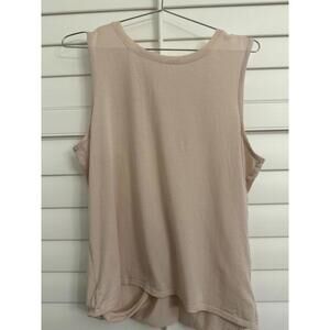 Athleta open back cross over tank top light pink size Large